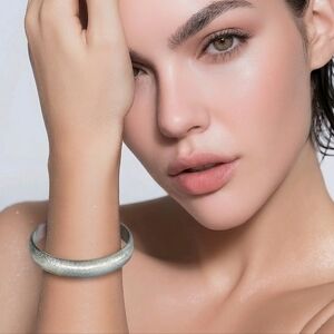 Monet Vintage Brushed Silver Bangle Bracelet